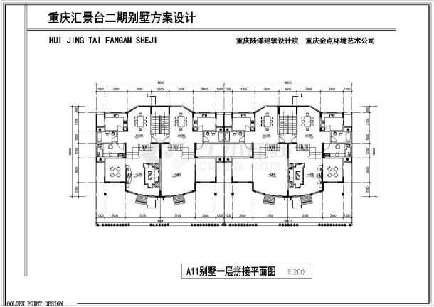 400平米大型住宅建筑设计图-图二