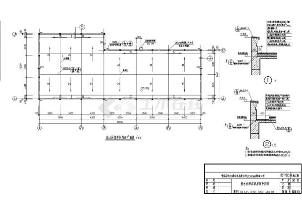 某地污水废水处理车间建筑cad设计施工图-图二