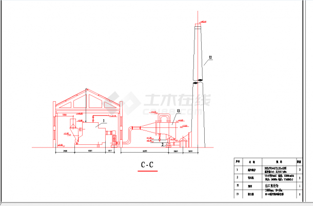 某地某厂锅炉房工艺课程设计CAD图纸-图一