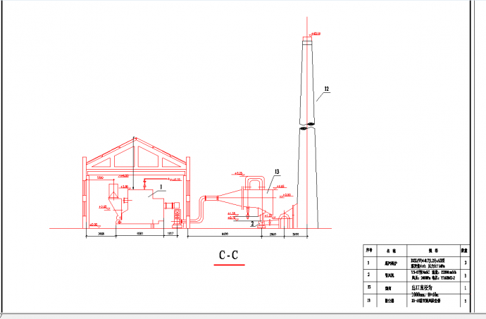 某地某厂锅炉房工艺课程设计CAD图纸_图1