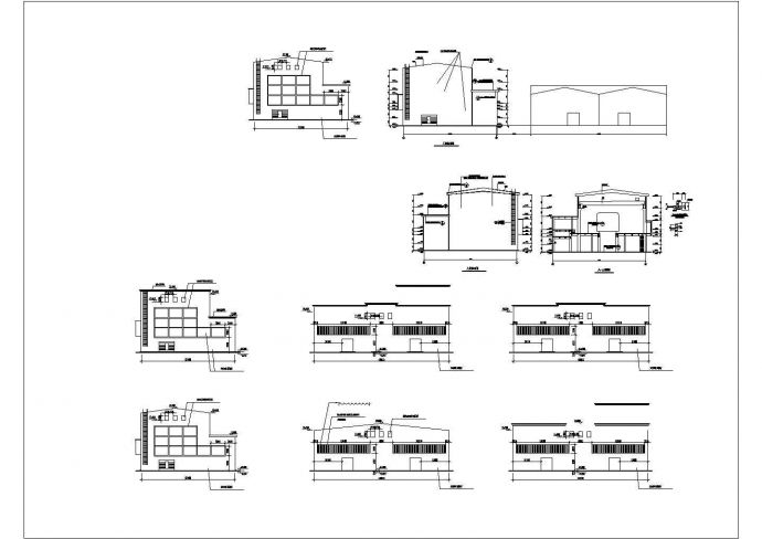 某郊区加工厂厂房结构设计图纸_图1