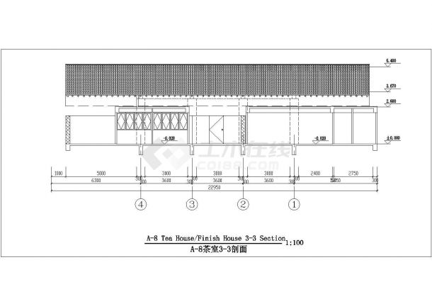 某地渡假村茶室全套建筑设计施工图-图二