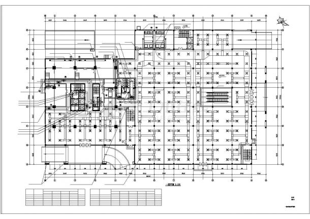 某区域商务写字楼中央空调CAD基础布置图-图二
