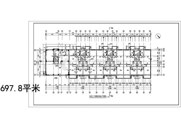 南京市花园小区安置住宅CAD基础套图-图一