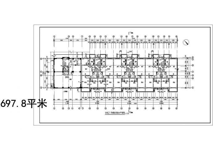 南京市花园小区安置住宅CAD基础套图_图1