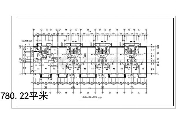 南京市花园小区安置住宅CAD基础套图-图二