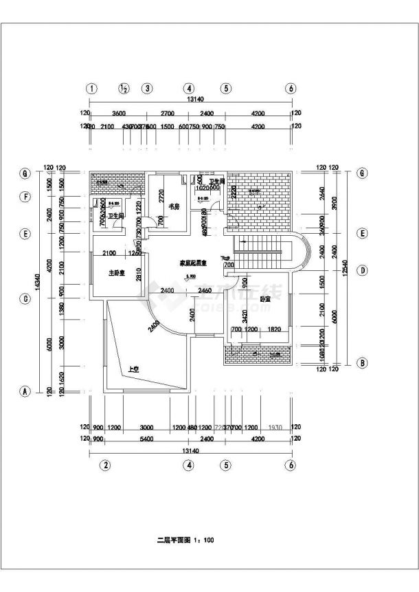 某地独栋别墅建筑设计施工图（全套）-图二