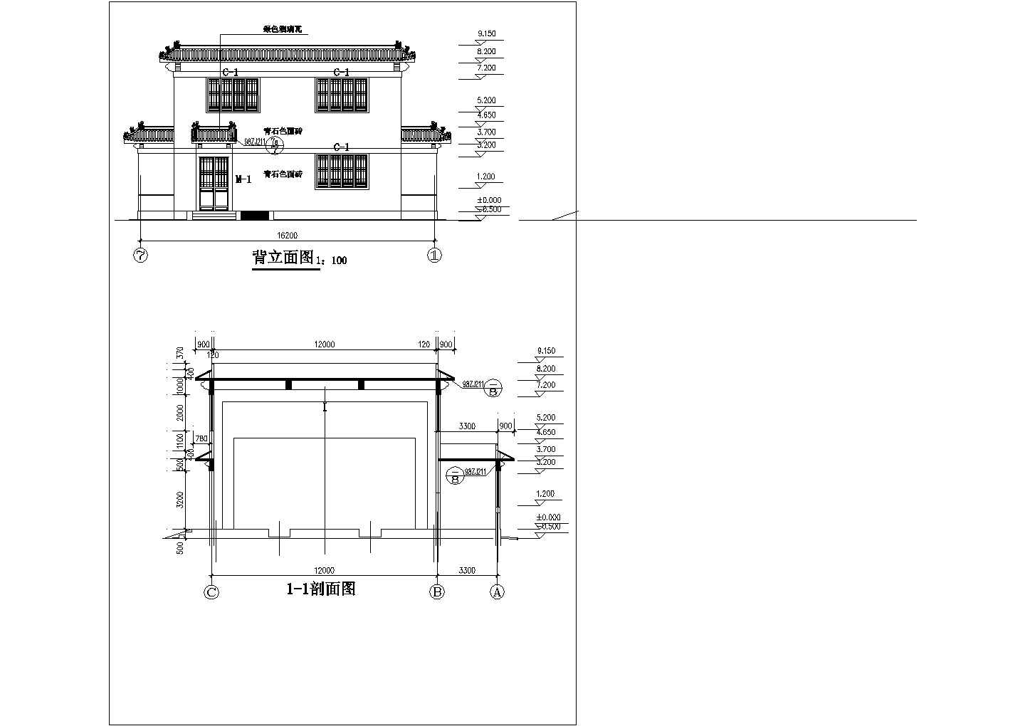 某景区索道站房建筑cad参考设计图