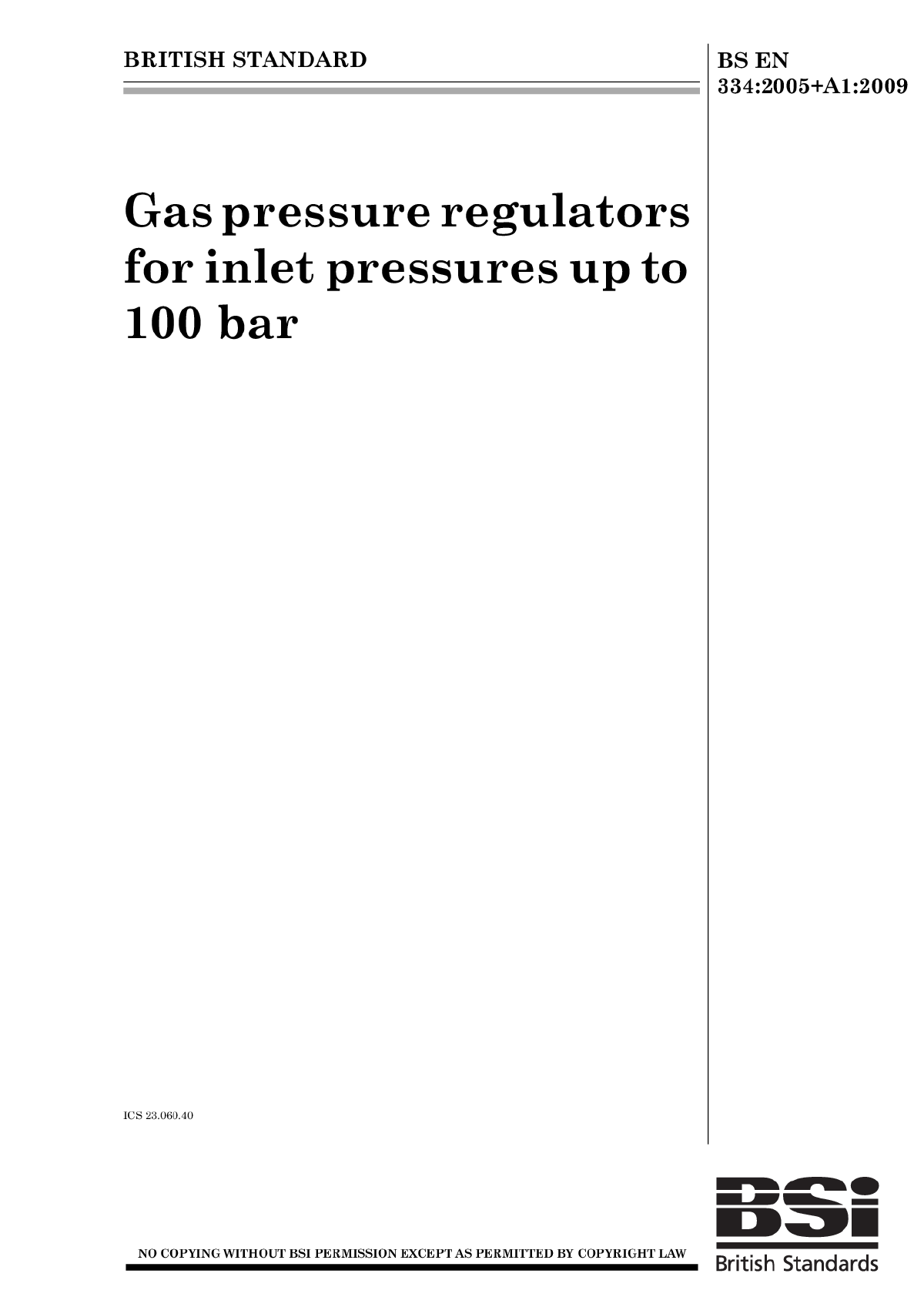 燃气调压器-EN334-2009