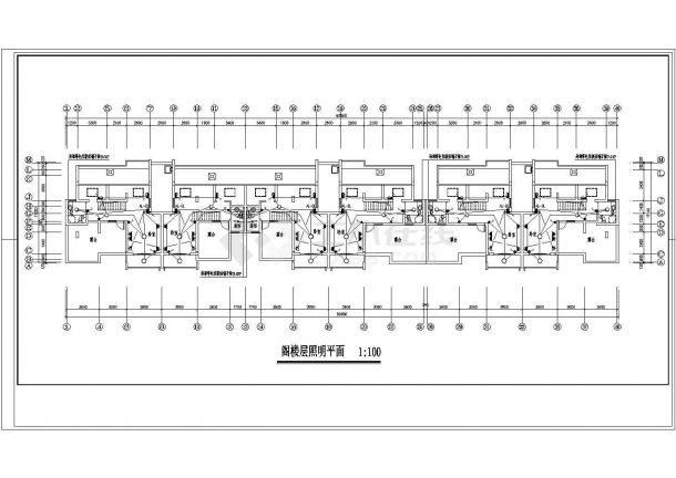 长沙市某六层小区住宅楼电气施工CAD布置图-图二