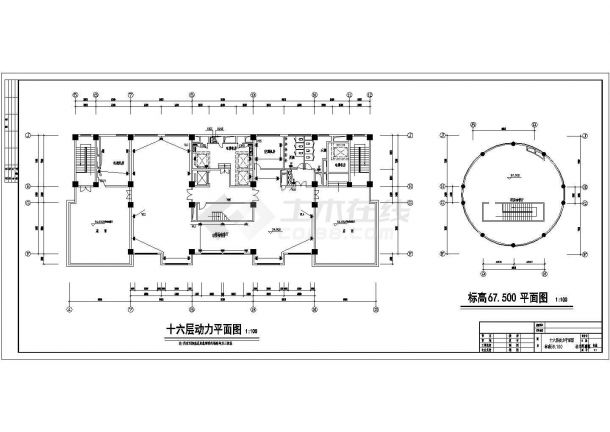 某超高层酒店电气设计CAD平面布置图-图一