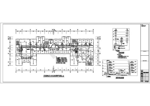 某地区多层综合办公楼电气CAD参考图-图一