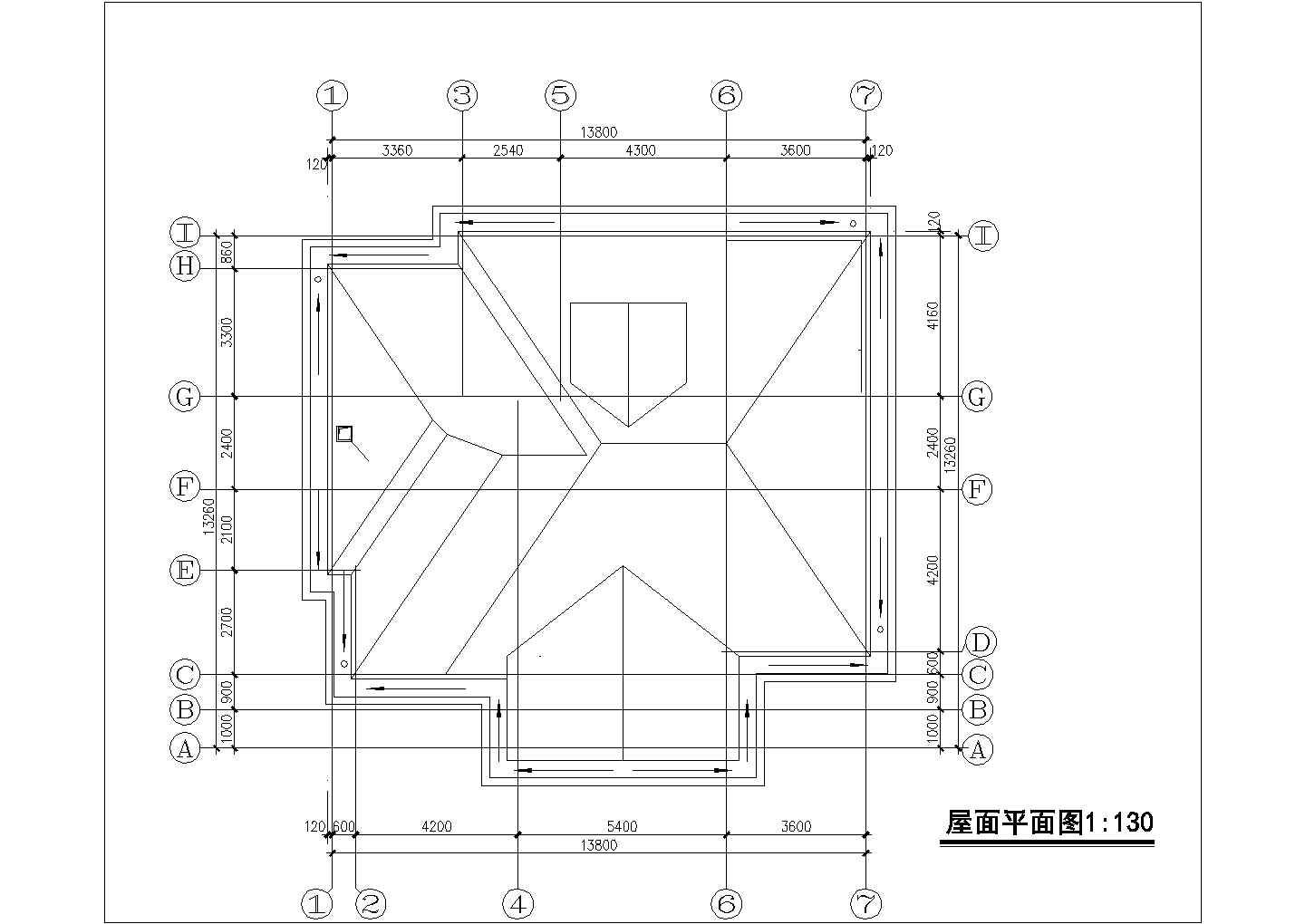 钢混结构独栋别墅建筑CAD参考图