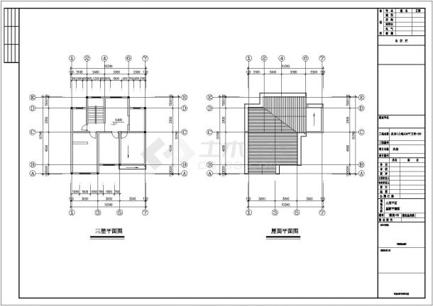 3层新农村砖混结构独栋别墅建筑结构图-图二