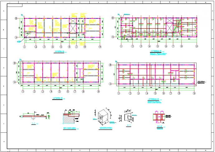 某骨料生产线工厂两层电力室结构设计图纸_图1