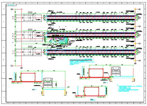 某项目输送桁架结构CAD布置图-图一
