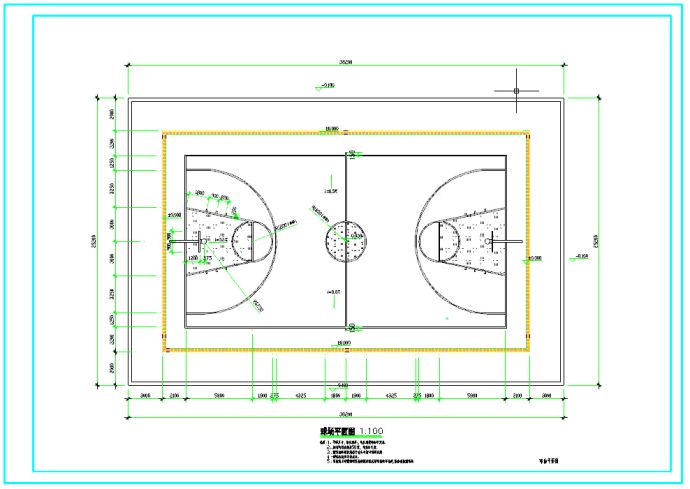 室外塑胶篮球场结构施工图_图1