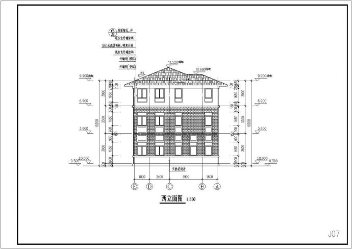 一自治区框架小型别墅建筑CAD详图_图1