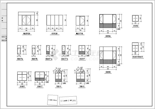 长沙市某私人别墅设计施工CAD布置图-图二