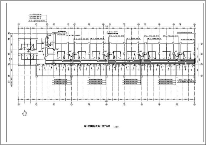 底商6层板式住宅楼建筑电气CAD规划参考平面图_图1