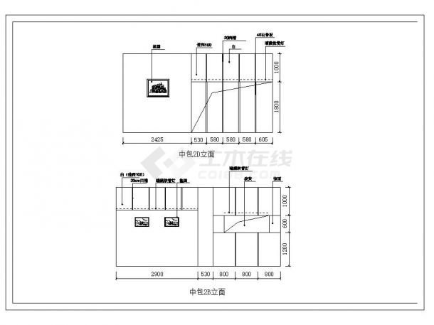 台北风咖啡厅装修方案设计图-图一