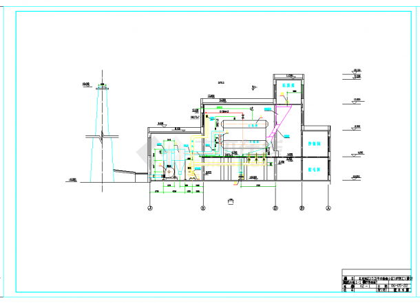 北京大型住宅小区锅炉房工艺设计全套施工图CAD图纸-图二