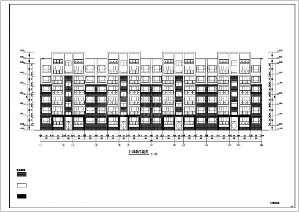 某地六层宿舍住宅楼建筑施工图（共9张）-图一