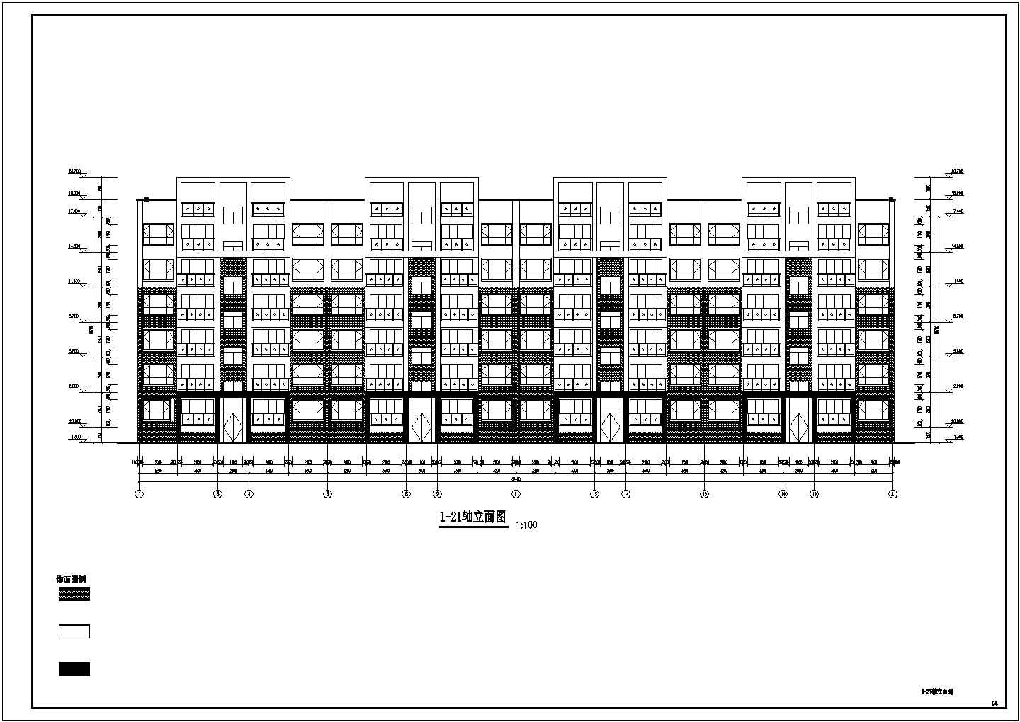 某地六层宿舍住宅楼建筑施工图（共9张）