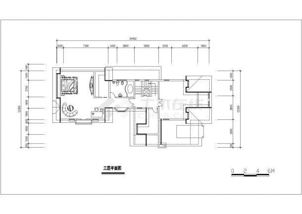 经典户型别墅建筑CAD图-图一