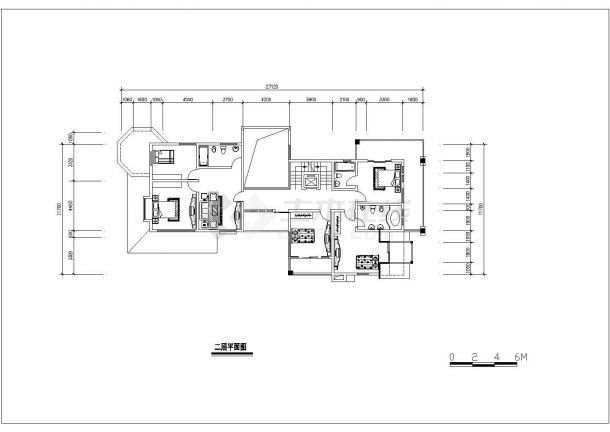 多层别墅建筑精美户型规划CAD套图-图二