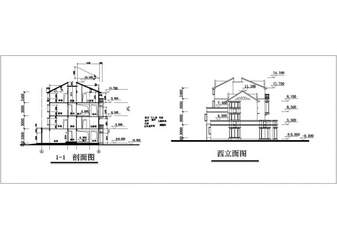 某小区低层连排住宅建筑设计图_图1