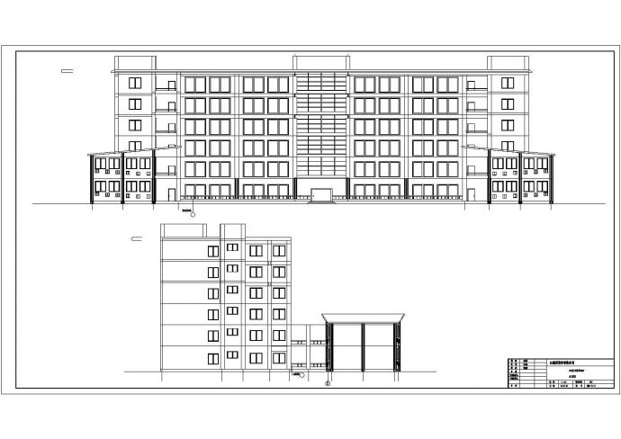 某地大学教学楼建筑施工图（共12张）_图1