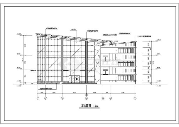 某地高级小区会所建筑施工图（共9张）-图一