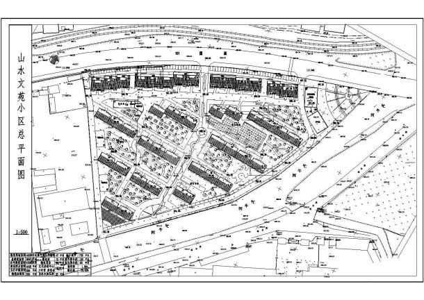 某地精细品质住宅小区规划cad总平面设计施工图-图一