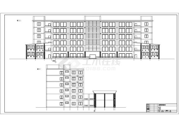 江西某大学的教学楼建筑设计施工图-图一