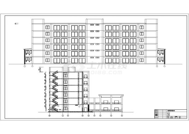 江西某大学的教学楼建筑设计施工图-图二