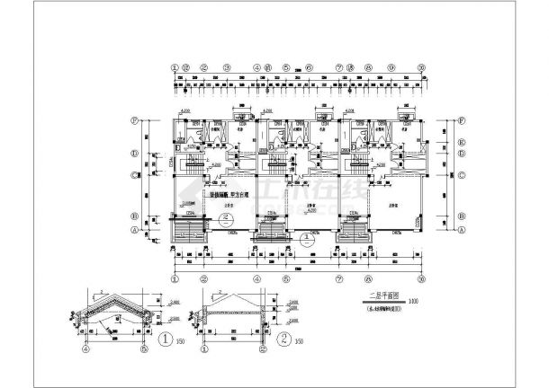 某高档欧式别墅CAD建筑施工参考详图-图二