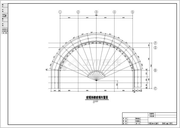 某地小型钢结构雨棚结构施工CAD图-图一