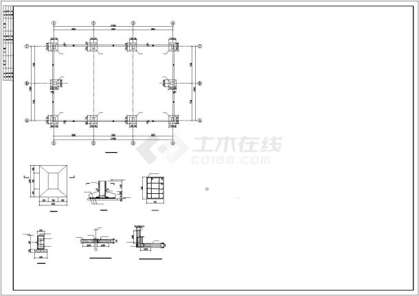 15m跨单层门式钢架结构锯板车间施工图-图一