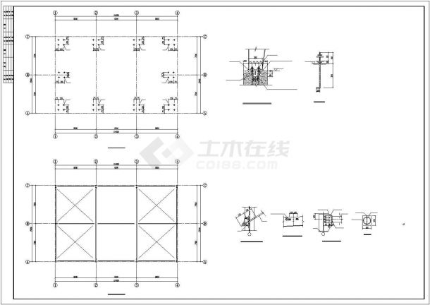 15m跨单层门式钢架结构锯板车间施工图-图二