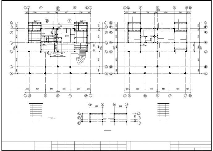 某三层异形柱框架别墅建筑结构设计图_图1