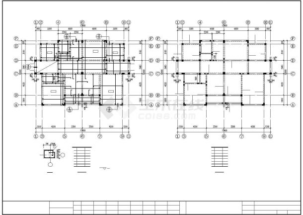 某三层异形柱框架别墅建筑结构设计图-图二