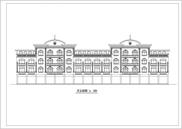 某欧式商场建筑设计CAD施工图-图二