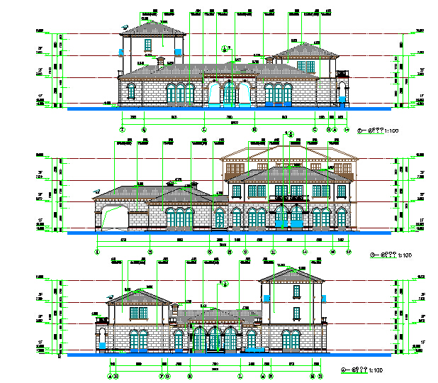 二层法式别墅建筑设计施工图_图1