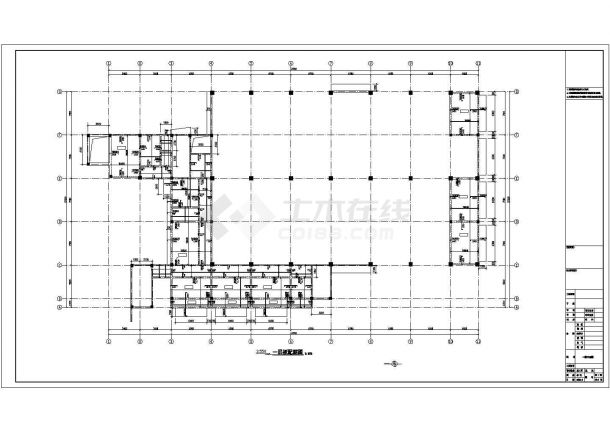 青岛某框架厂房建筑结构设备全套图纸-图一