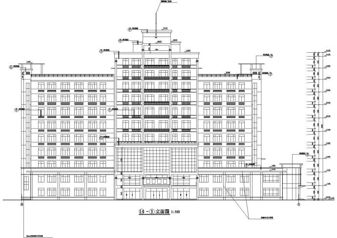 某商务办公楼建筑方案设计CAD图_图1