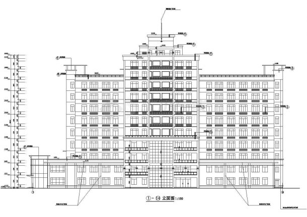 某商务办公楼建筑方案设计CAD图-图二