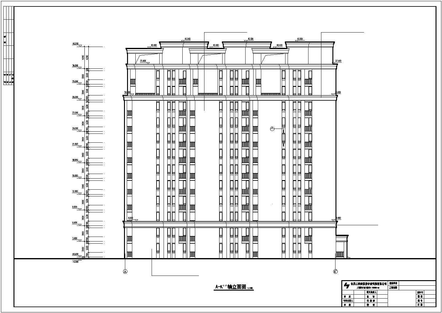 北方某市小高层住宅楼建筑设计图