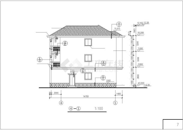 【陕西】某地私人别墅建筑设计施工图-图二