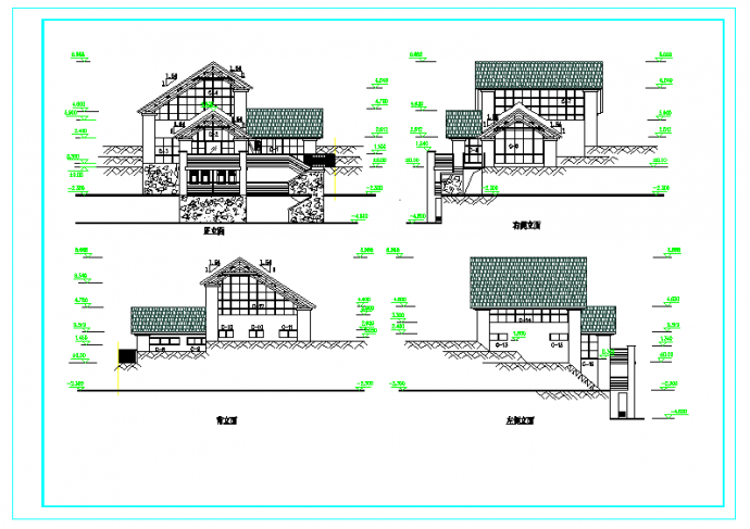 【湖州】某私人别墅建筑设计施工图纸_图1